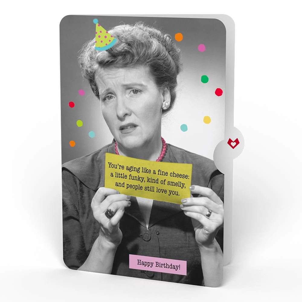 Lovepop Confetti Cake Birthday Pop-Up Card and Aging Like a Fine Cheese Sentiment Set Candle - Image 4