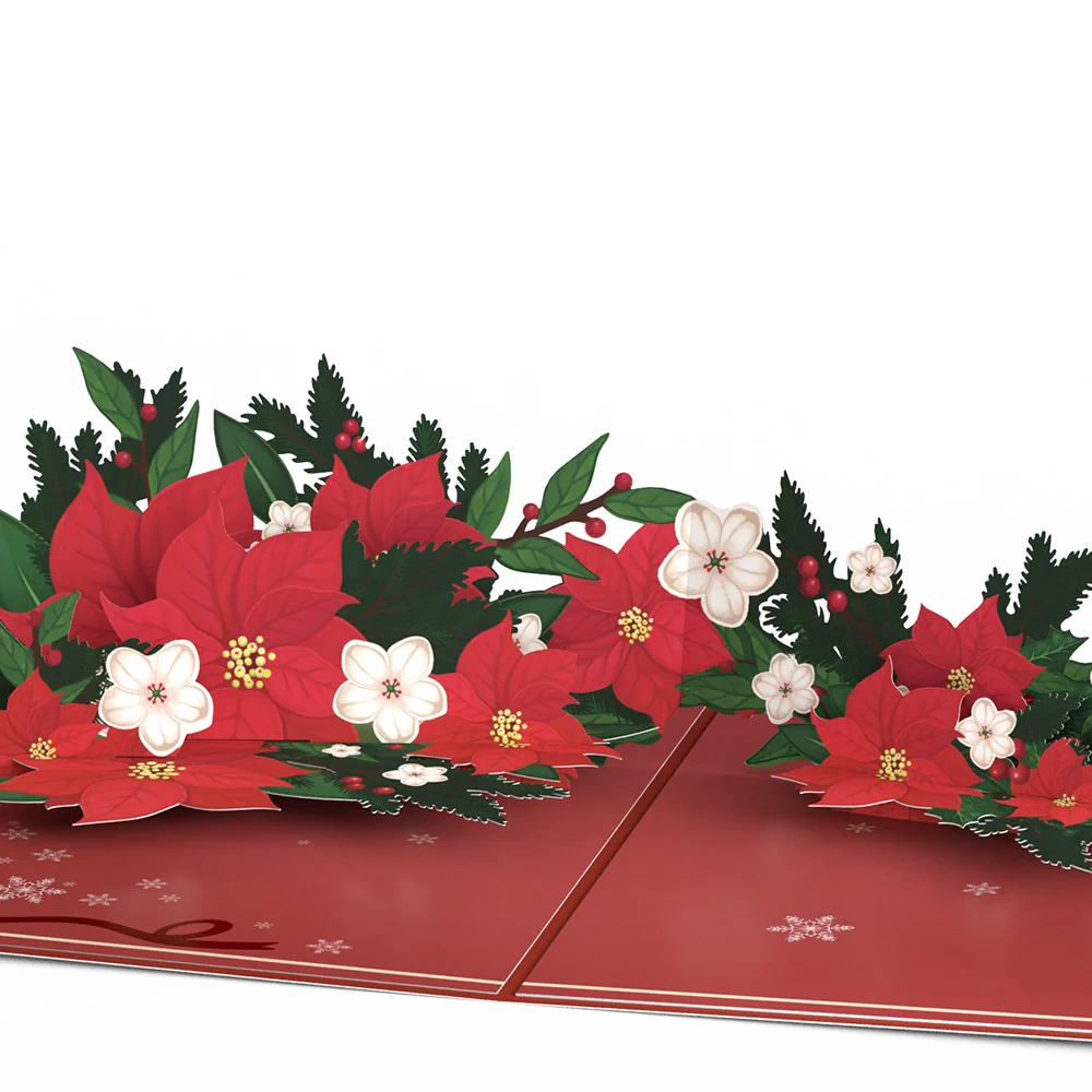Lovepop Poinsettia & Pine Pop-Up Card - Image 2