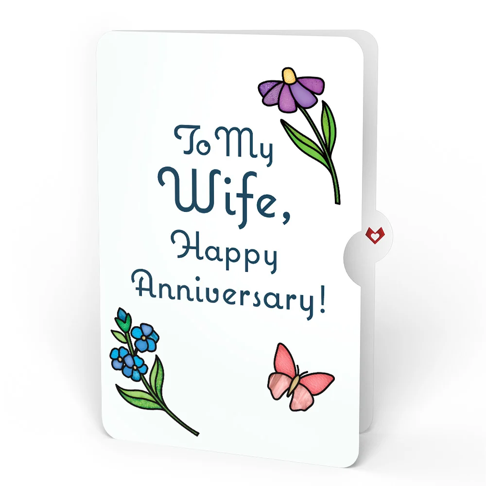 Lovepop Garden Glow Anniversary Suncatcher Bouquet and Sentiment Set for Wife Glass - Image 4
