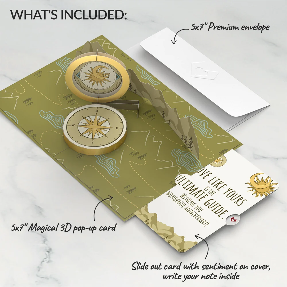 Lovepop Guiding Compass Anniversary Pop-Up Card and Ultimate Guide Sentiment Set - Image 2