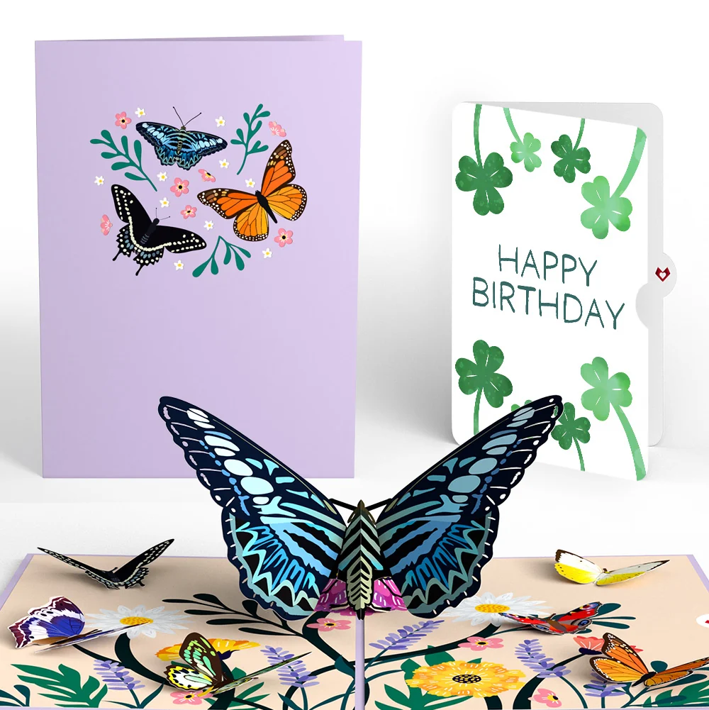 Lovepop Garden Butterflies Birthday Pop-Up Card and Sentiment Set