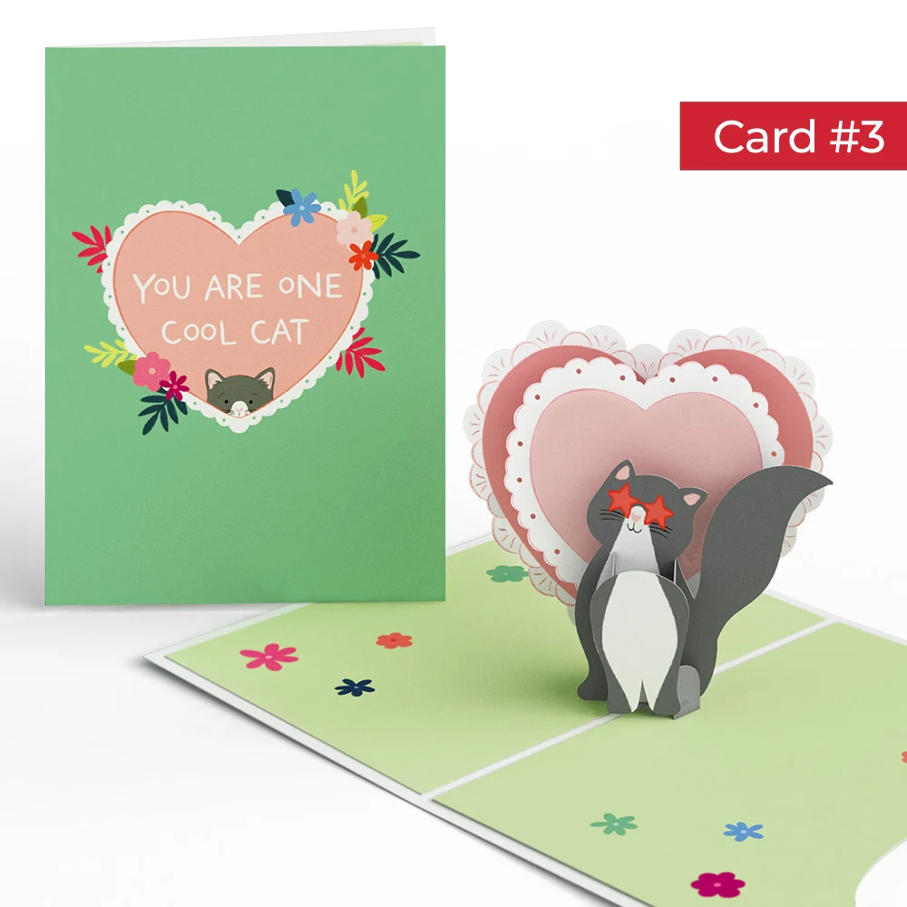 Lovepop Happy Meowentine’s Day Cat 4-in-1 Nesting Card - Image 7