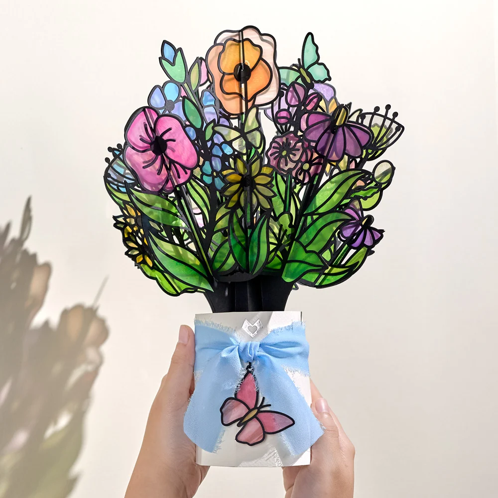 Lovepop Birthday Butterfly Pop-Up Card & Suncatcher Bouquet Bundle - Image 7
