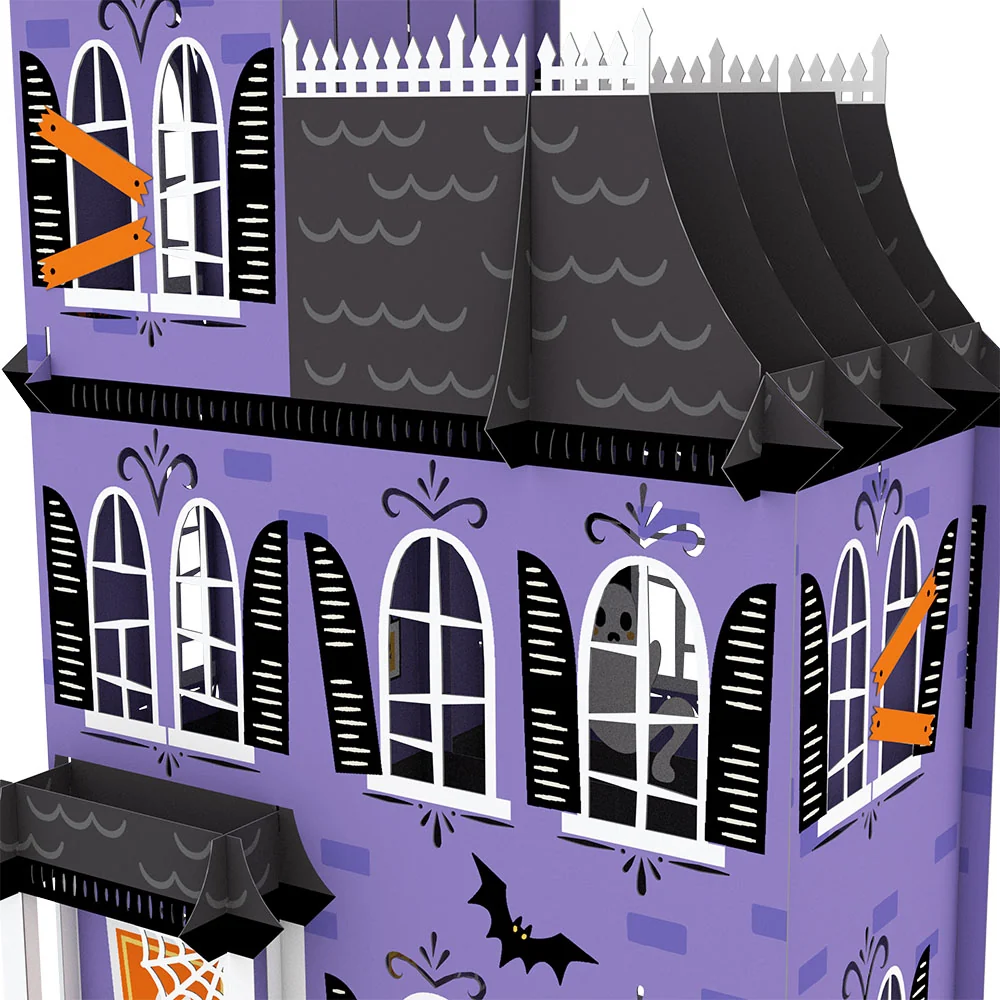 Lovepop Haunted House Halloween Giant Pop-Up Gift and Take It To The Grave Sentiment Set Cream - Image 3