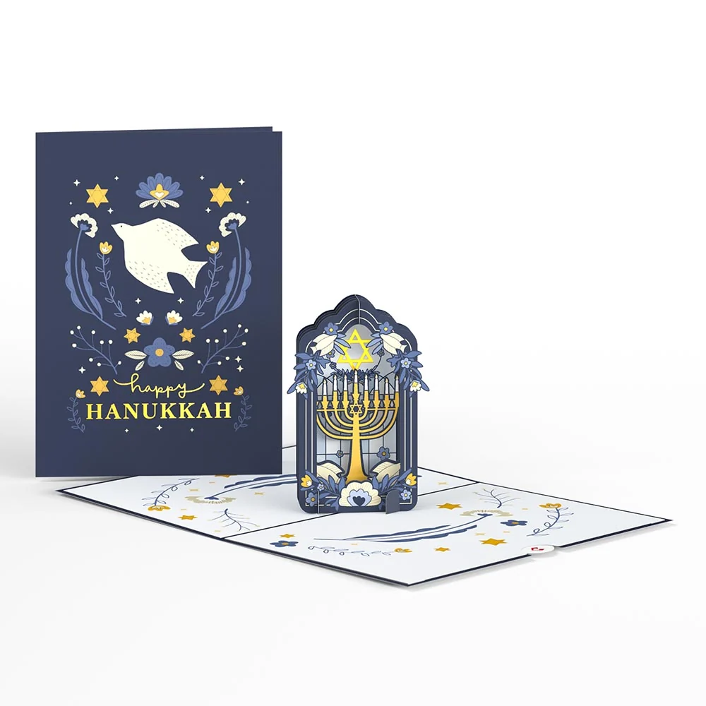 Lovepop Elegant Stained Glass Hanukkah Pop-Up Card