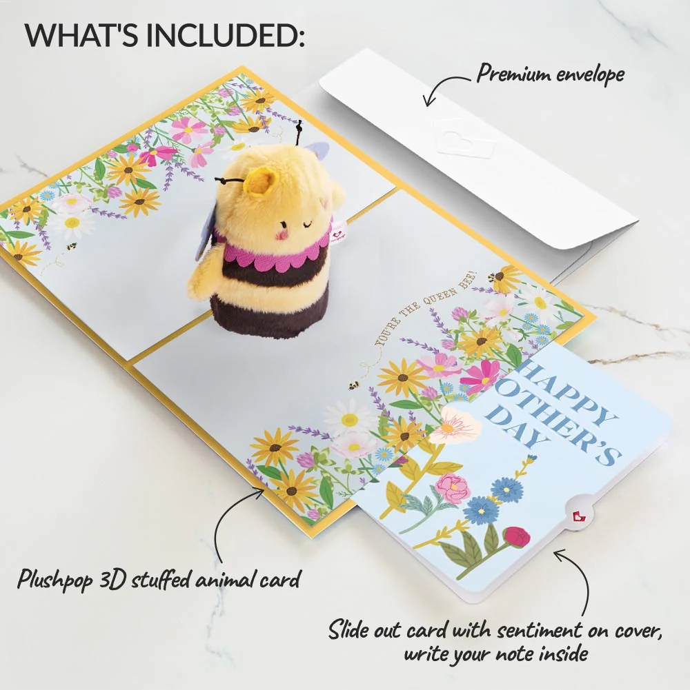 Lovepop 'Bee-u-tiful Mom' Queen Bee Mother's Day Plushpop Card and Sentiment Set - Image 2