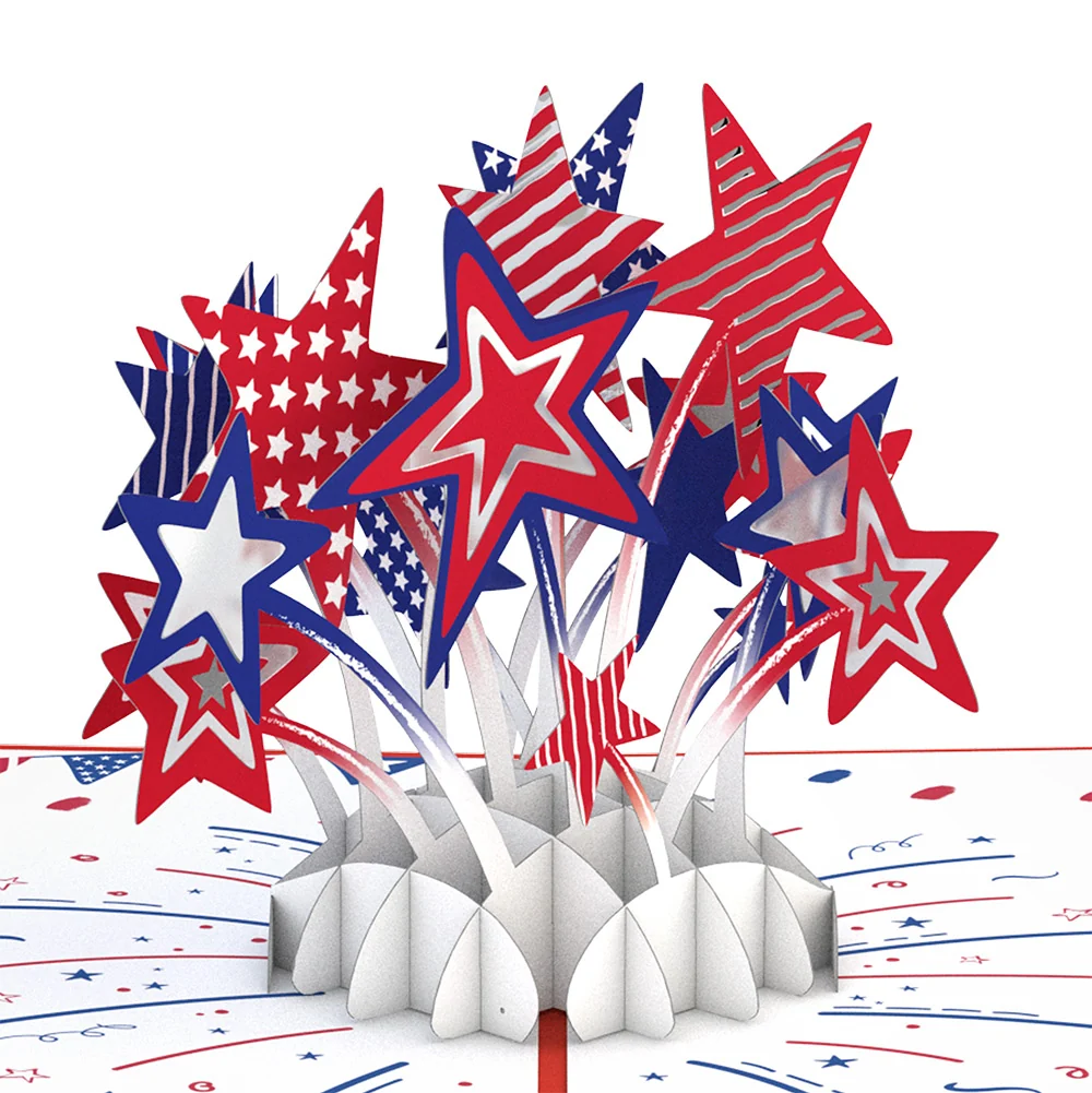 Lovepop Stars and Stripes 4th of July Pop-Up Card and Sentiment Set - Image 3