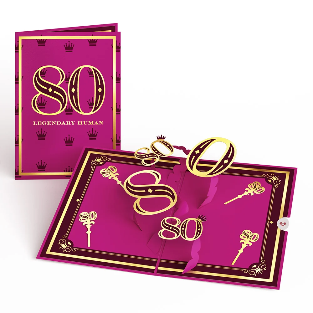 Lovepop Legendary Human 80th Birthday Pop-Up Card