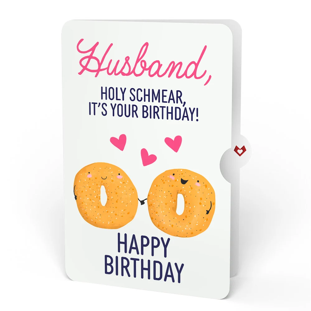 Lovepop You Are My Everything Bagel Birthday Pop-Up Card and Sentiment Set for Husband Plate - Image 4