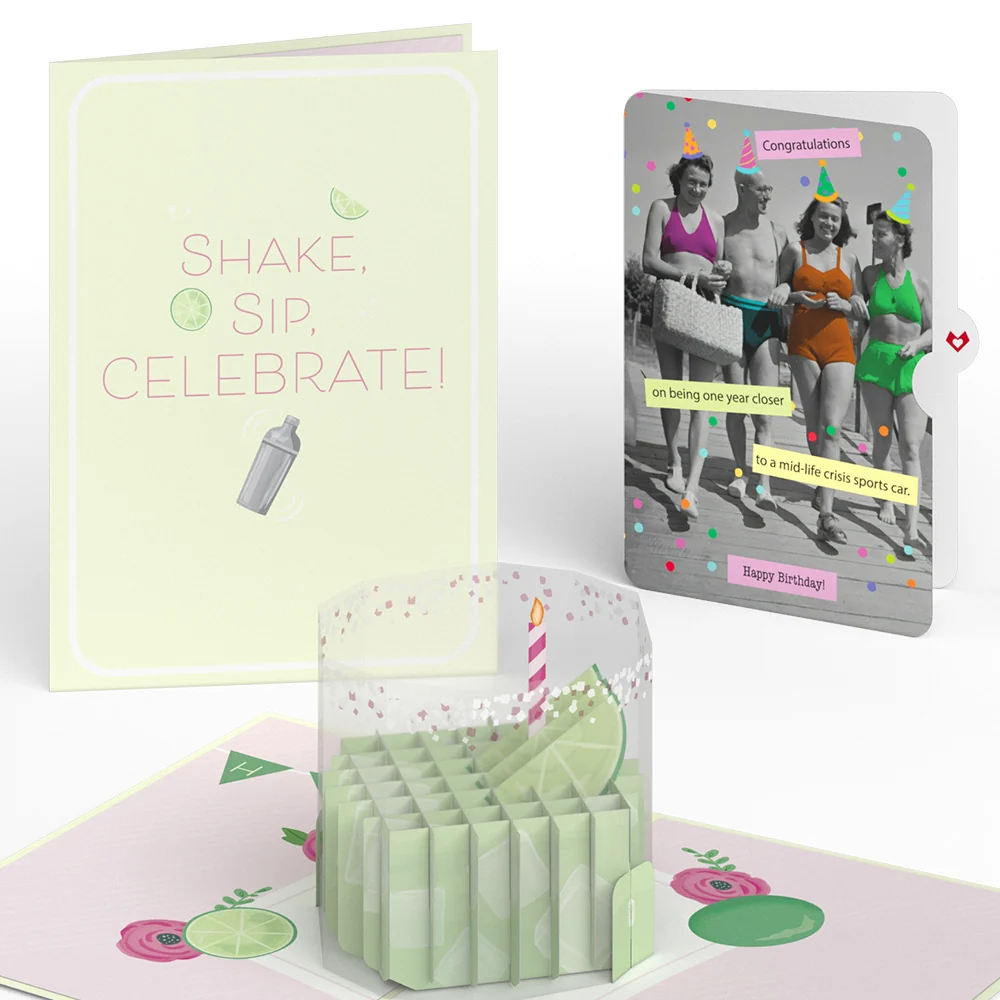 Lovepop Birthday Margarita Pop-Up Card and Sentiment Set Glass