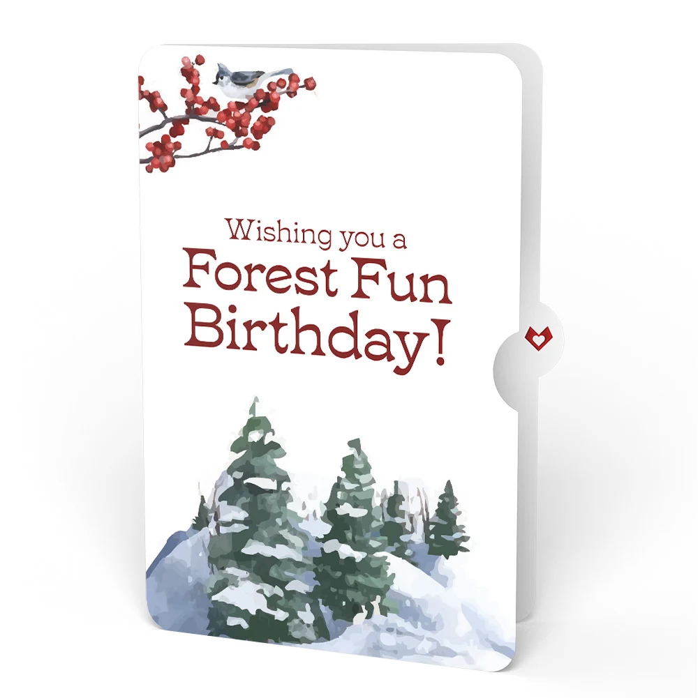 Lovepop Woodland White Christmas Birthday Pop-Up Card and Forest Fun Sentiment Set - Image 4