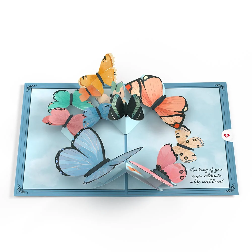 Lovepop Celebration of Life Sympathy Butterflies Pop-Up Card - Image 3