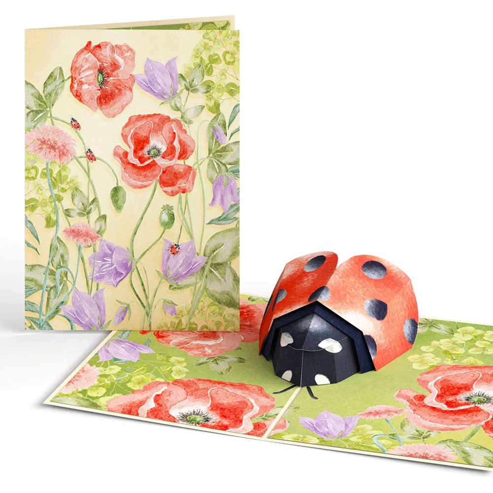 Lovepop Lovely Ladybug Pop-Up Card & Glitter Bouquet Bundle - Image 3