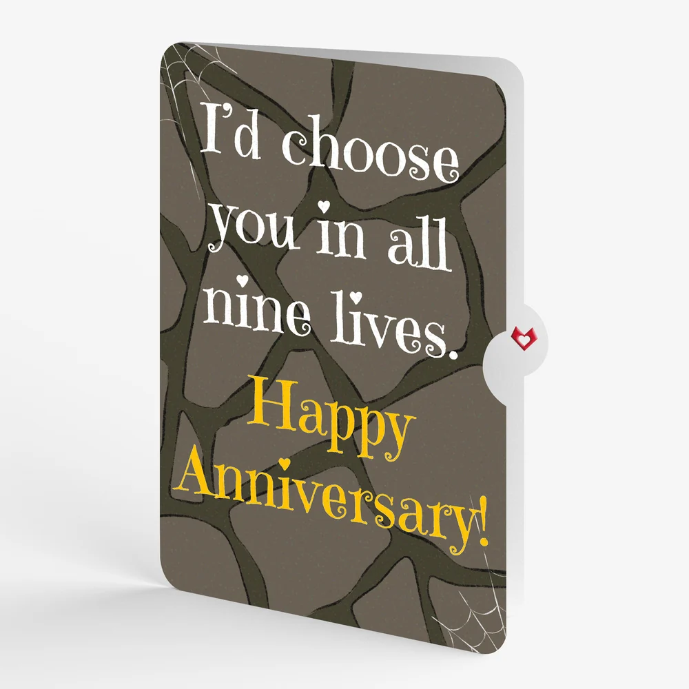 Lovepop Count Catula Halloween Vampire Cat Pop-Up Card and Nine Lives Anniversary Sentiment Set Candle - Image 4
