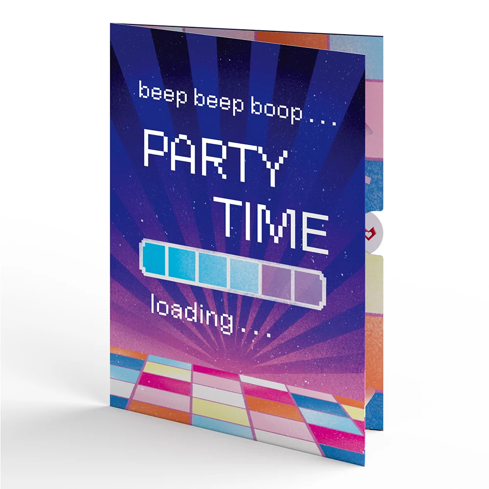 Lovepop Robot Birthday Party Music and Lights Pop-Up Card - Image 4