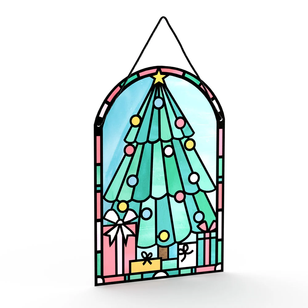 Lovepop Merry Christmas Tree Suncatcher Card and His Glory Sentiment Set Glass - Image 3