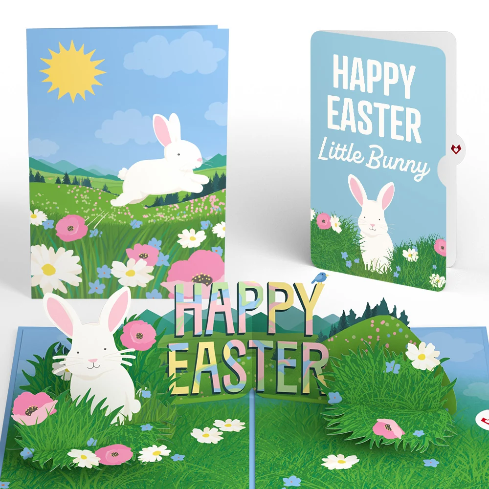 Lovepop Happy Easter Spring Meadow Pop-Up Card and Sentiment Set for Kid