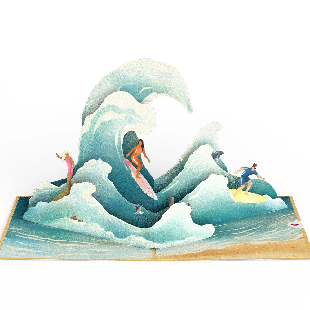 Lovepop Surf’s Up Pop-Up Card - Image 4