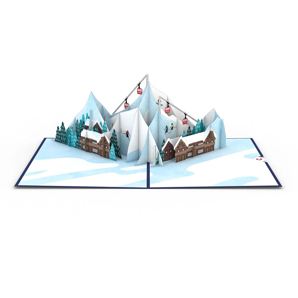Lovepop Ski Village Pop-Up Card - Image 3