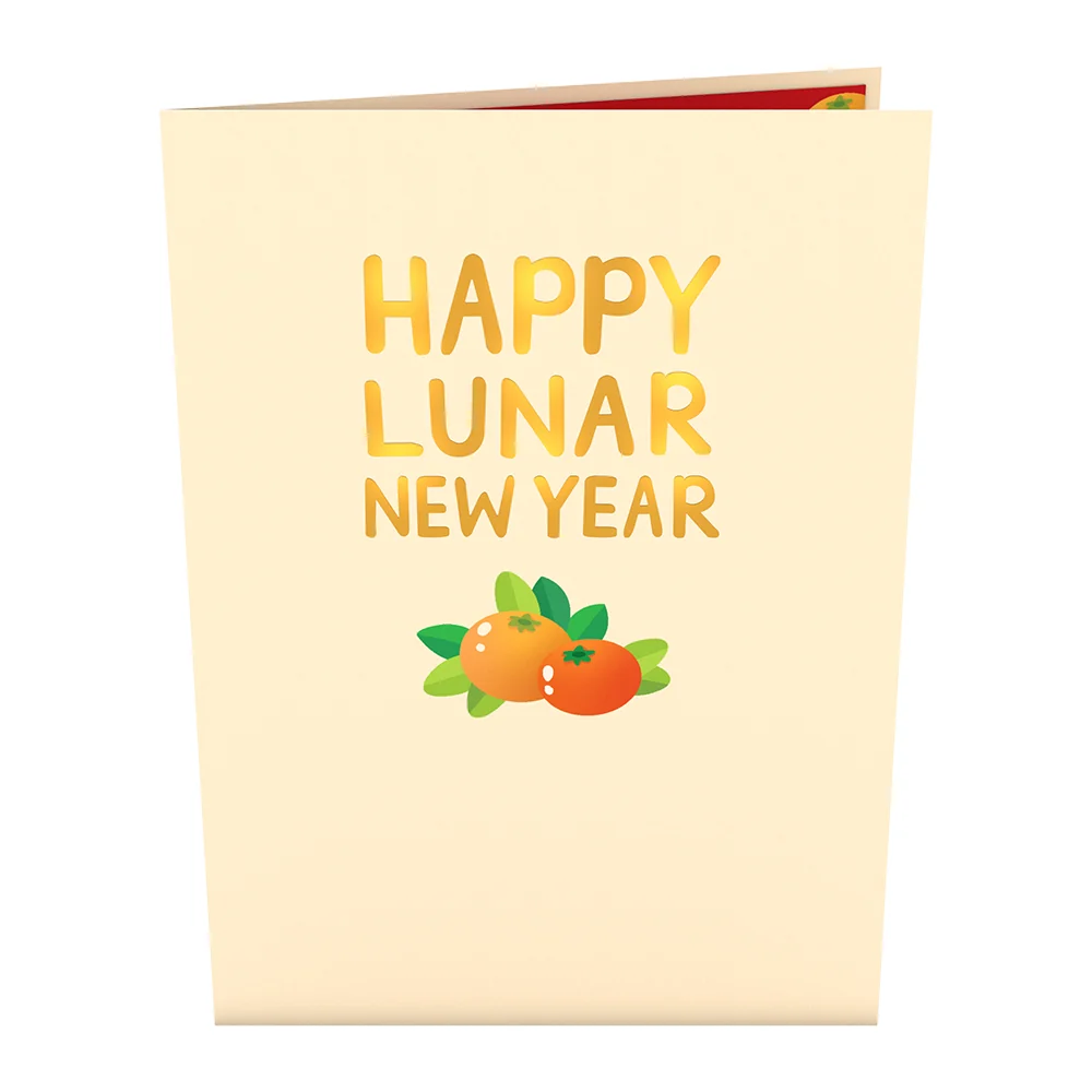 Lovepop Lunar New Year Tangerine Tree Card with Mini Bouquet - Image 3