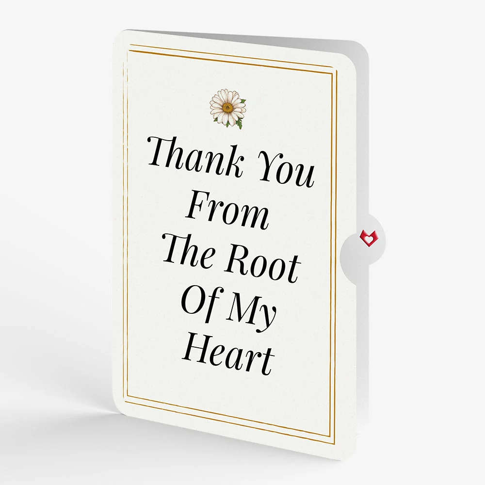 Lovepop Blooming Carrot Bouquet Thank You Pop-Up Card and Sentiment Set Cream - Image 4