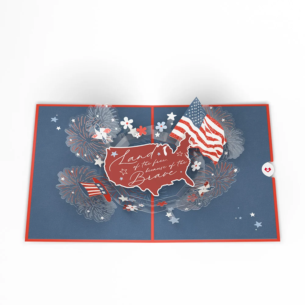 Lovepop Land of the Free Patriotic Pop-Up Card - Image 3