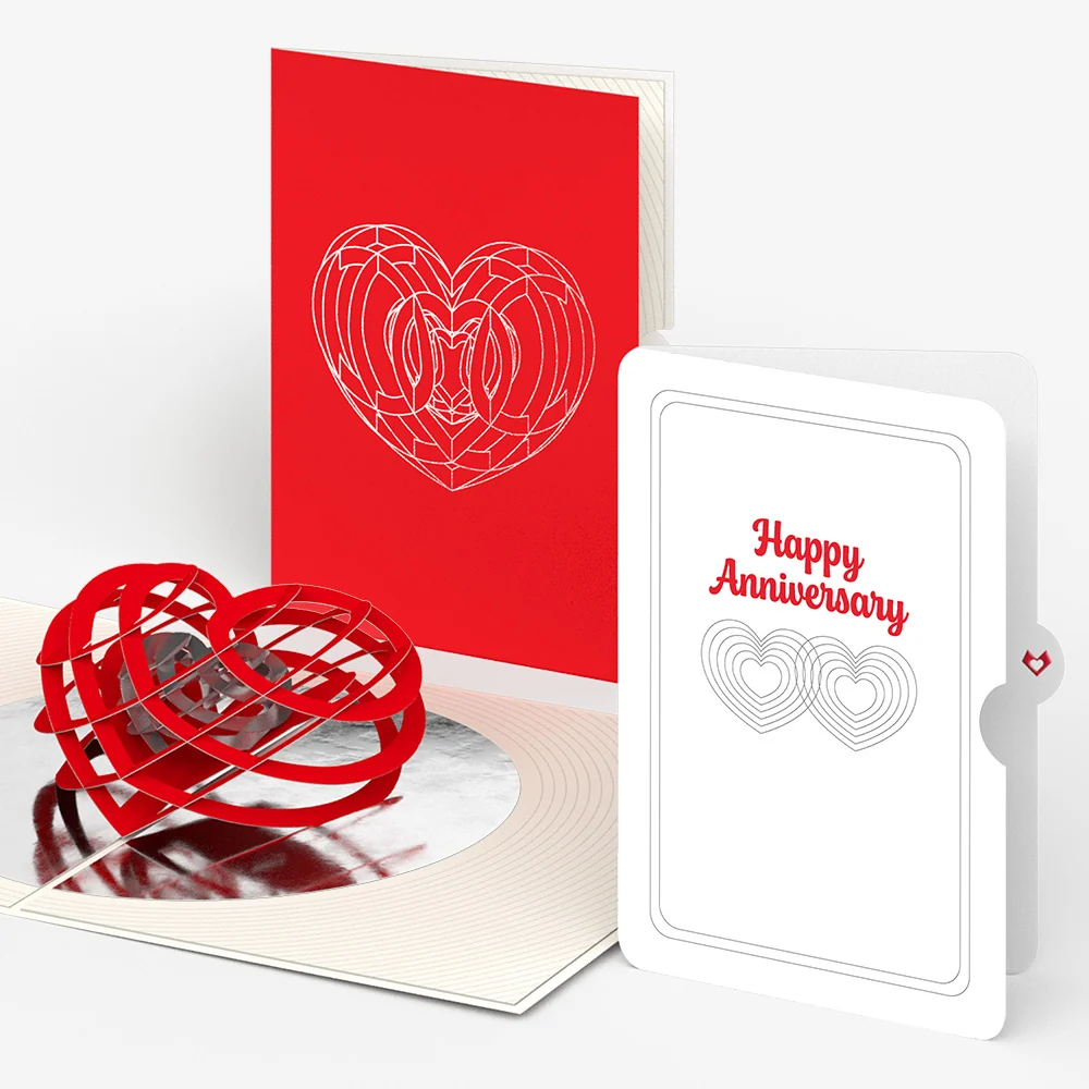 Lovepop OK Go: Love Pop-Up Card and Connected Hearts Anniversary Sentiment Set