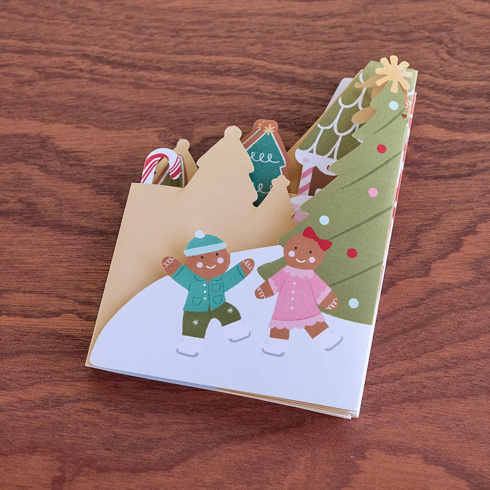 Lovepop Holiday Gingerbread Village Loooooong Card (Expands to 2 feet) - Image 2