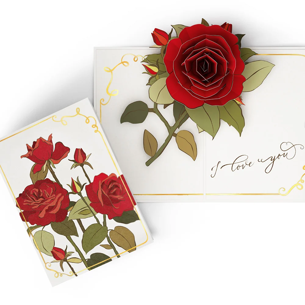 Lovepop I Love You Roses Pop-Up Card & Suncatcher Bouquet Bundle - Image 2
