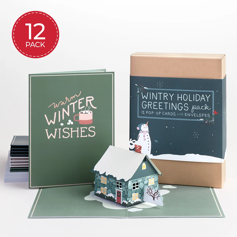 Lovepop Wintry Holiday Greetings Box Set (Assorted 12-pack): Paperpop Card