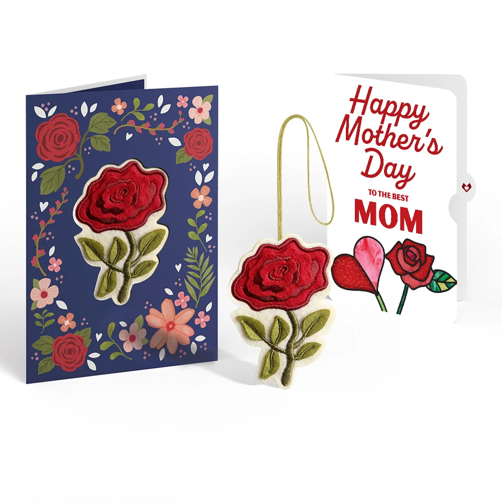 Lovepop Everlasting Rose Mother’s Day HeartFelt Charm Card and Sentiment Set for Mom