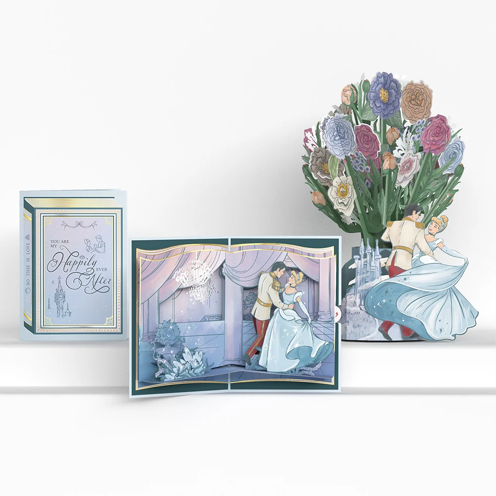 Lovepop Disney’s Cinderella Pop-Up Card & Flower Buds Bouquet Bundle