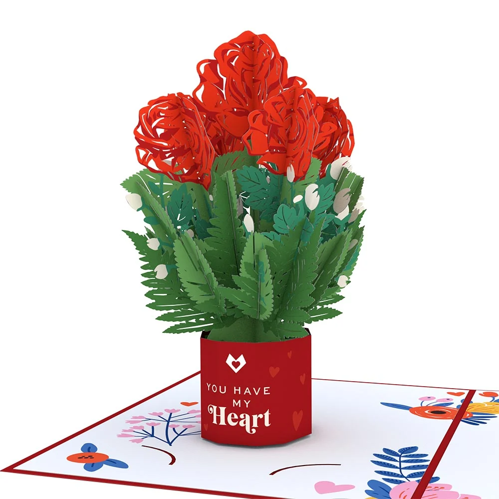 Lovepop You Have My Heart Card with Mini Bouquet - Image 2