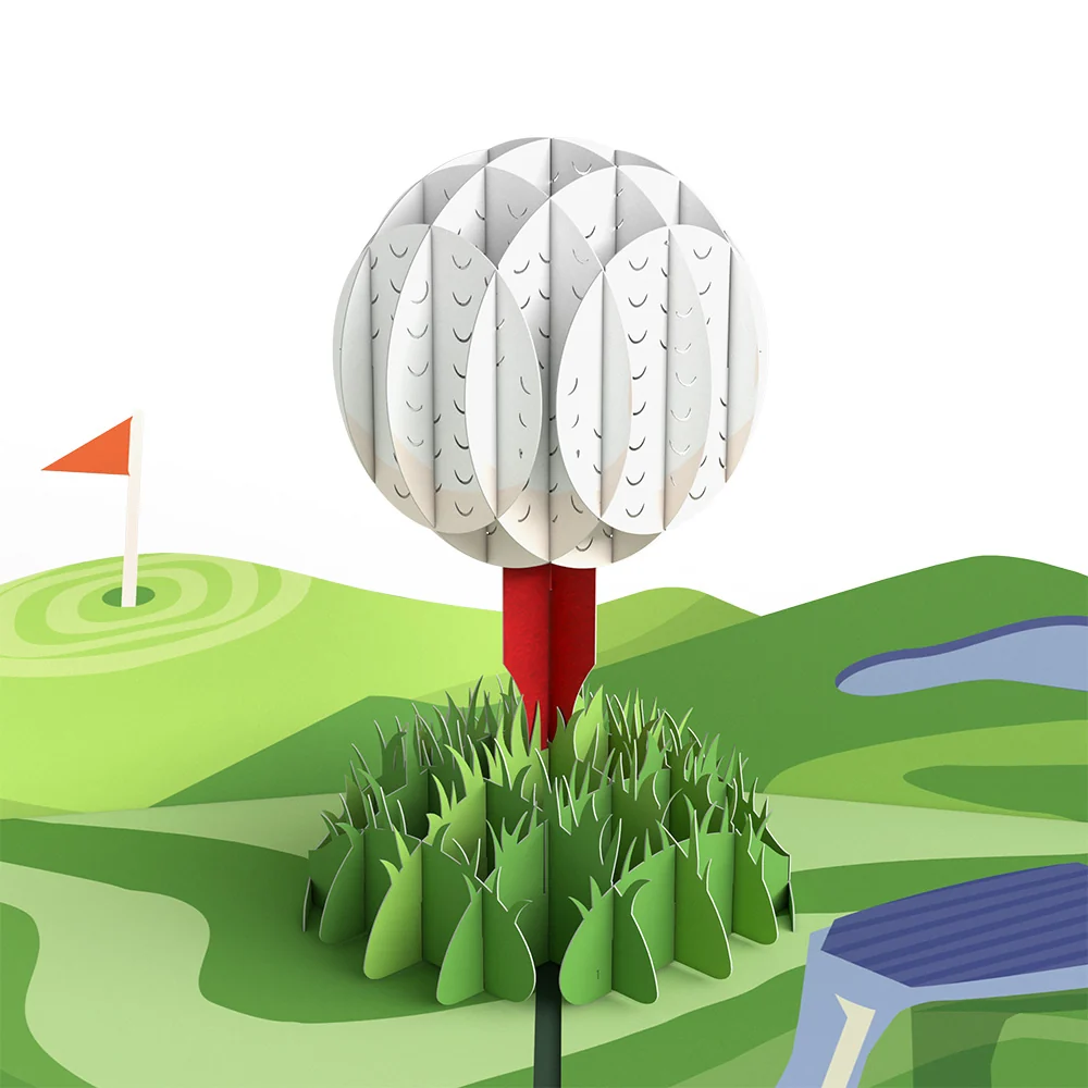 Lovepop Hole in One Father's Day Pop-Up Card and Golf Balls Gift Sentiment Set for Dad - Image 3