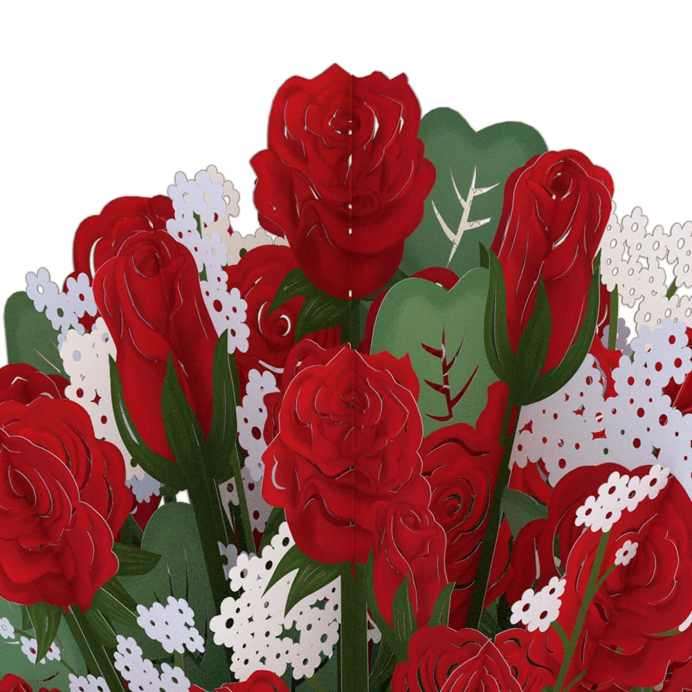 Lovepop Red Rose Mother’s Day Grand Bouquet and Sentiment Set for Grandmother Vase - Image 3