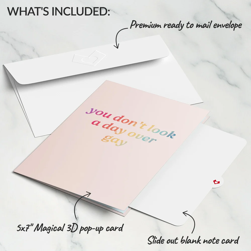Lovepop You Don't Look a Day Over Gay Birthday Pop-Up Card - Image 6