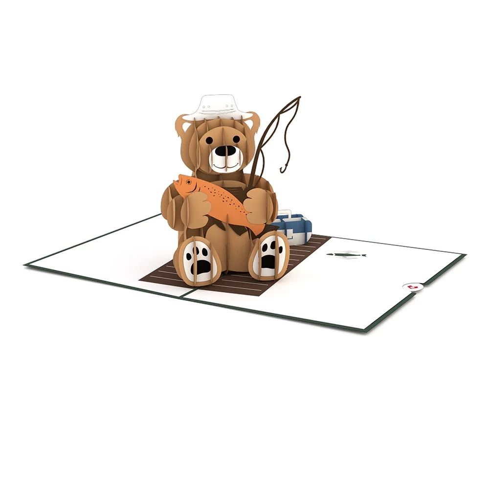 Lovepop Fishing Bear Pop-Up Card - Image 3