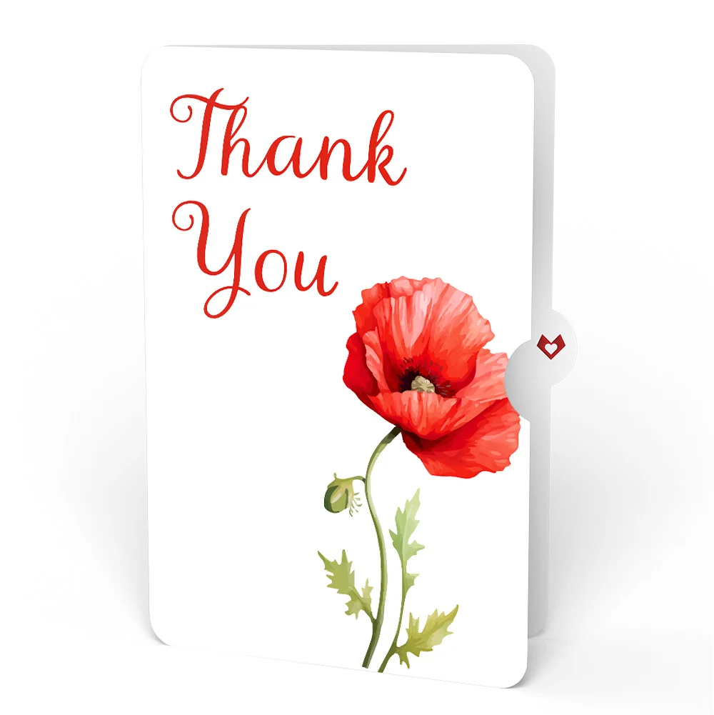 Lovepop Born to Bloom: August Birth Month Flowers Thank You Pop-Up Card and Sentiment Set Cream - Image 4