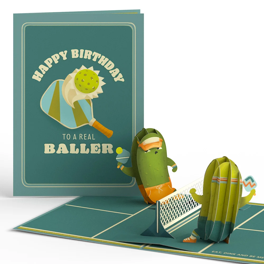 Lovepop Pickleball Birthday Baller Pop-Up Card