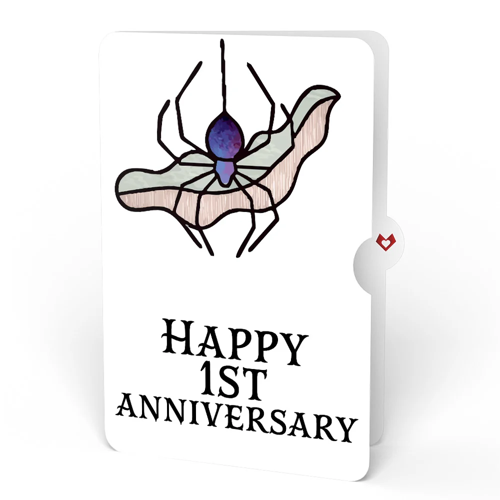 Lovepop Moonlit Amethyst 1st Anniversary Suncatcher Bouquet and Sentiment Set Glass - Image 4