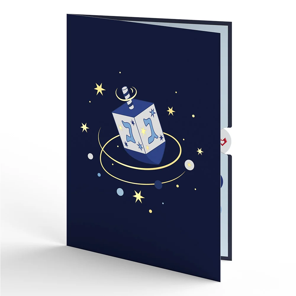 Lovepop Happy Hanukkah Spinning Dreidel Pop-Up Card - Image 6