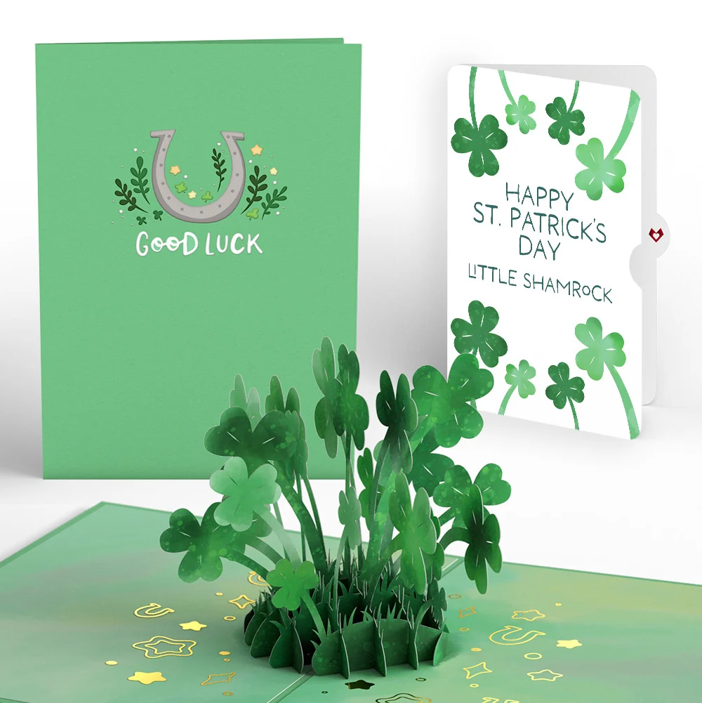 Lovepop Saint Patrick's Day Lucky Clover Pop-Up Card and Sentiment Set