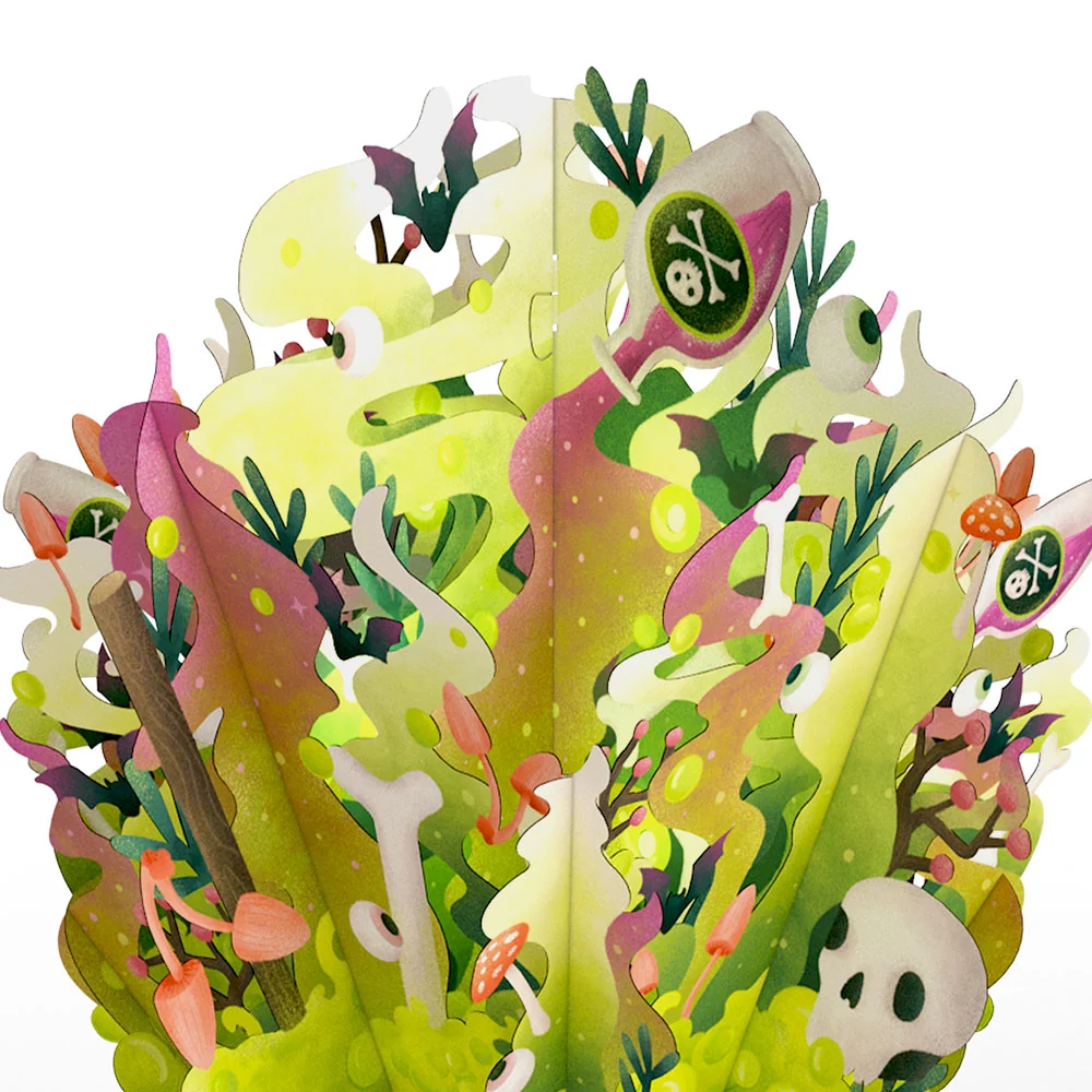 Lovepop Halloween Cauldron Light-Up Bouquet and Full of Magic Sentiment Set for Kid - Image 3
