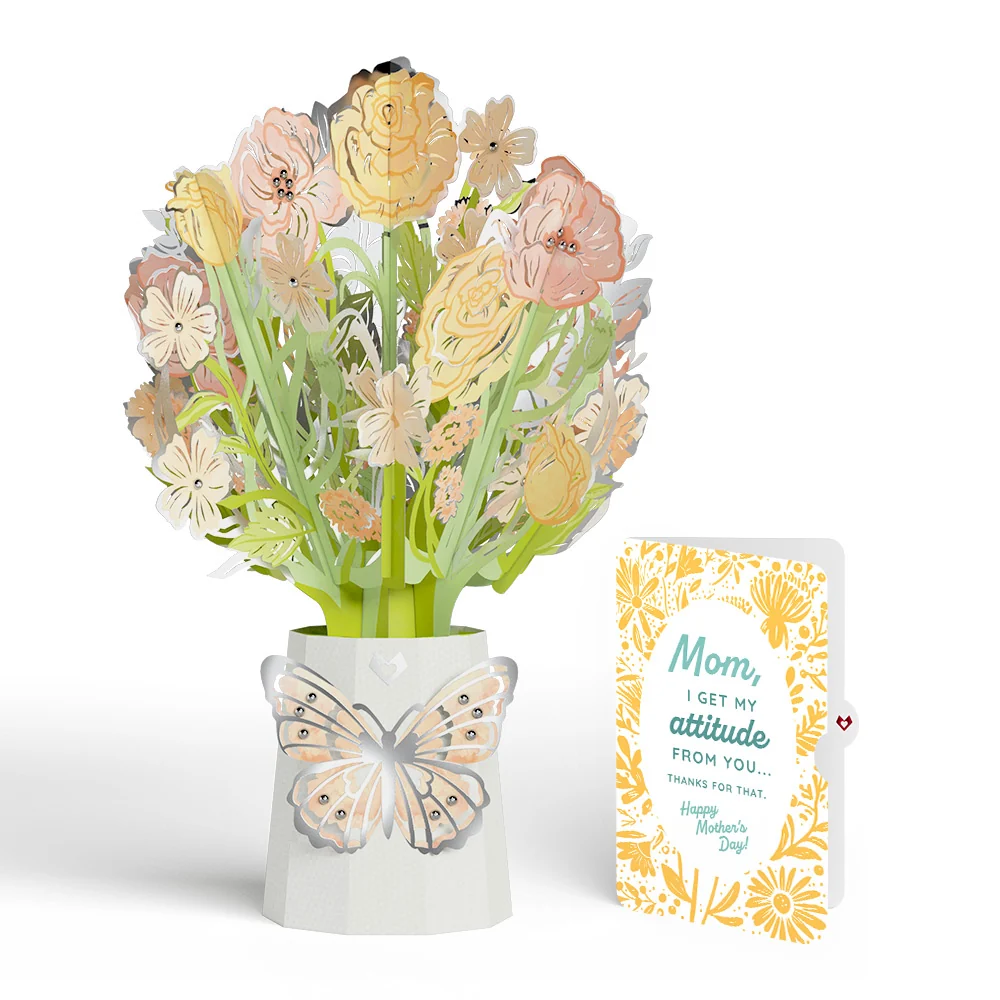 Lovepop Opulent Rose Mother’s Day Luxe Bouquet and Sentiment Set for Mom Vase