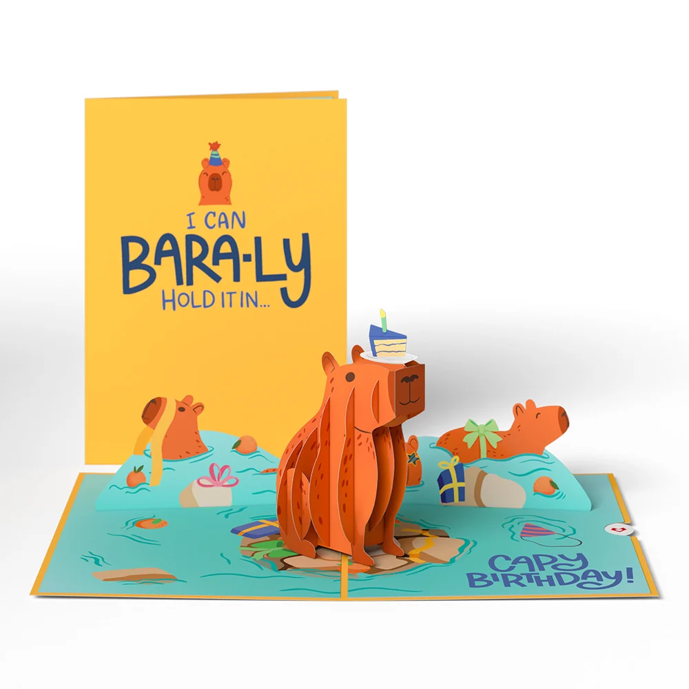 Lovepop Capybara Birthday Pop-Up Card