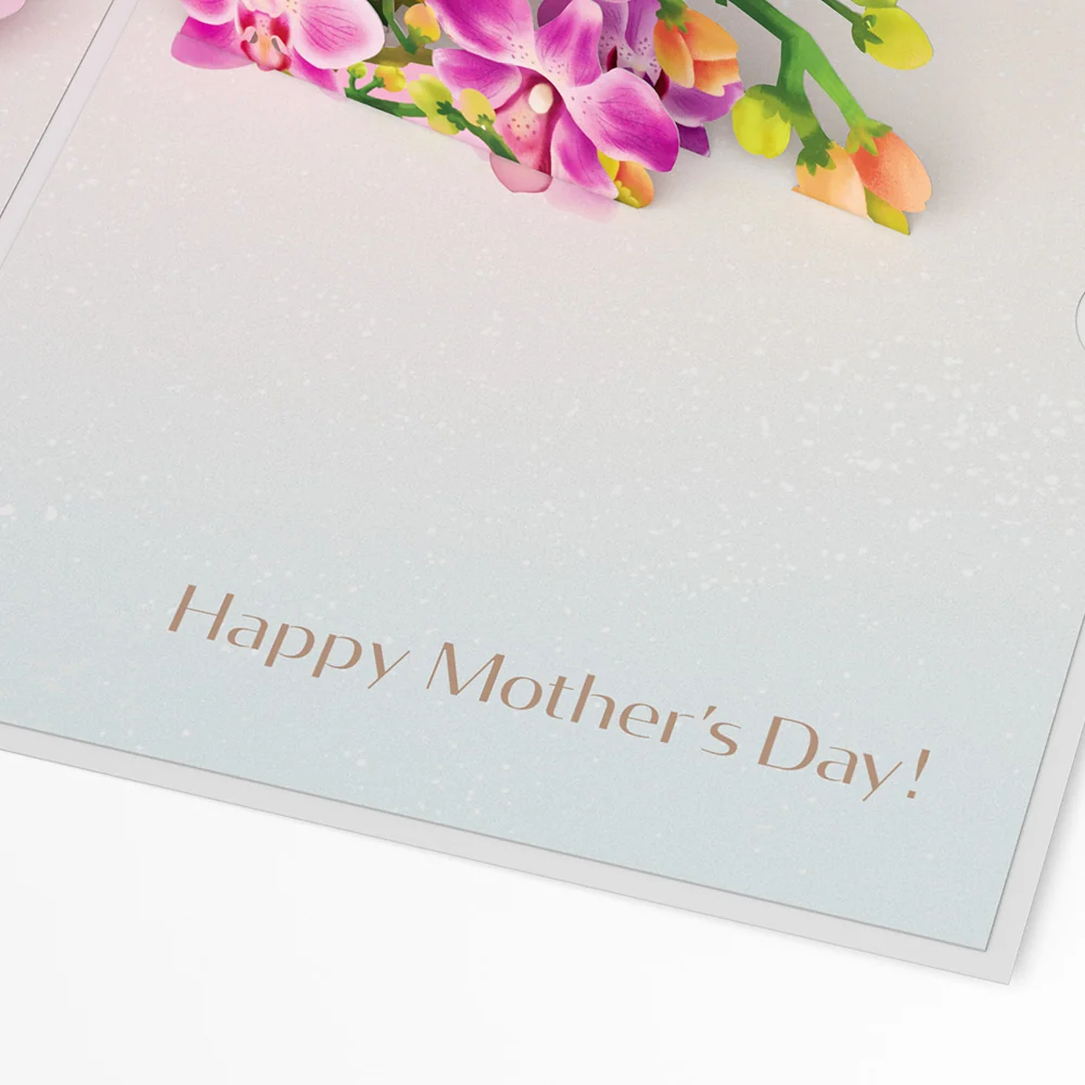 Lovepop Mother's Day Orchid Pop-Up Card & Bouquet Bundle - Image 6