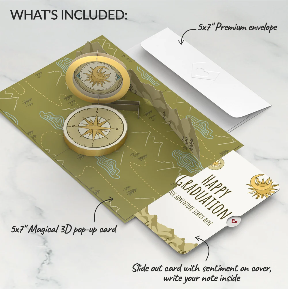 Lovepop Guiding Compass Graduation Pop-Up Card and Sentiment Set - Image 2