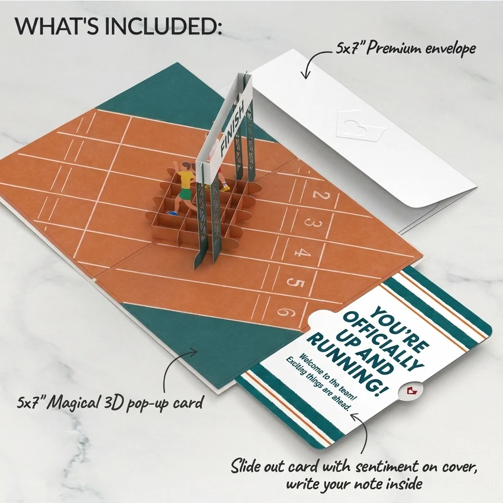 Lovepop Race Day Running Welcome Pop-Up Card and Sentiment Set - Image 2