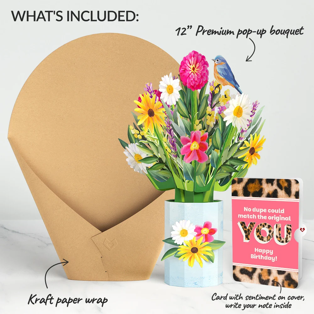 Lovepop Black-Eyed Susan Birthday Bouquet and The original YOU Sentiment Set Vase - Image 2
