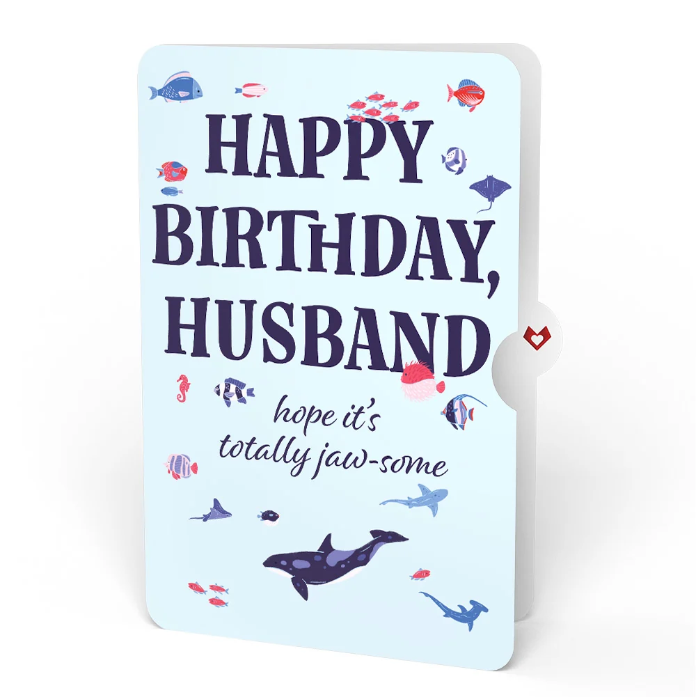 Lovepop I Chews You Shark Birthday Pop-Up Card and Sentiment Set for Husband - Image 4